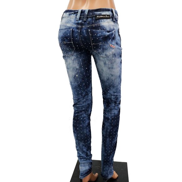 PARASUCO Legend Glitter Rhinestone Skinny Jeans 26 - Picture 7 of 8